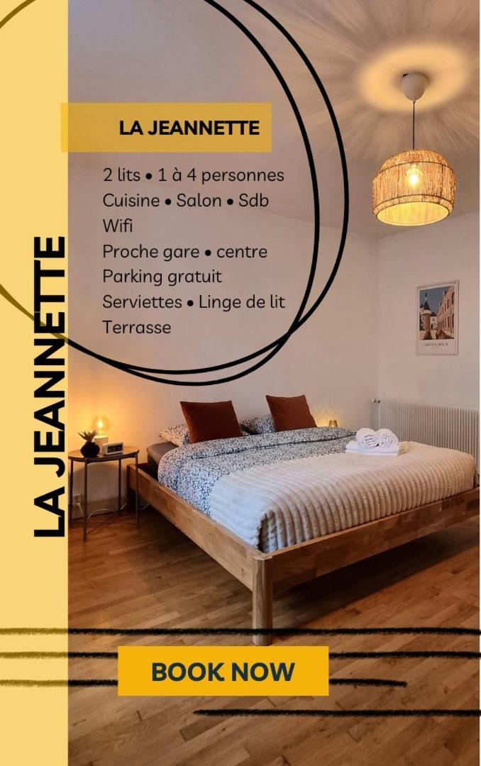 Willa La Jeannette - Proche Gare-Centre, 2 Lits, Terrasse Châteauroux Zewnętrze zdjęcie
